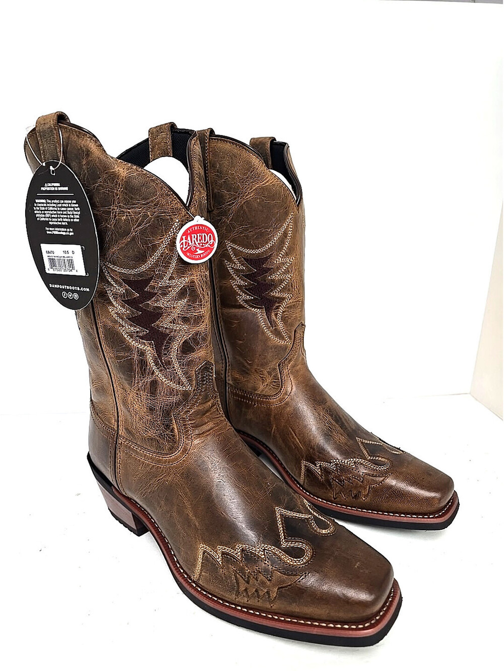 Laredo Men's 68470 12" W/O-Lay Williams Cowboy Leather Western Boot Tan 13D